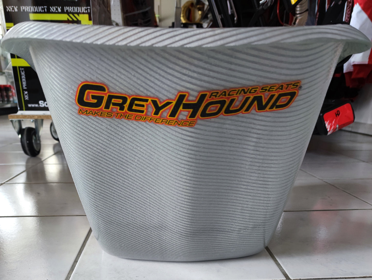 Kartsitz Greyhound RACING SEATS , NEW SILVER 2020 inkl. Sitzeinbauhilfe