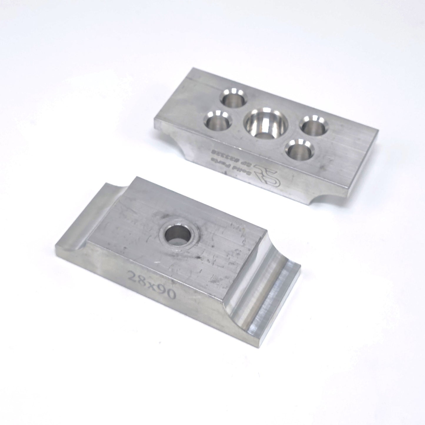 Motorbock-Klammer kurz 28x90mm Alu