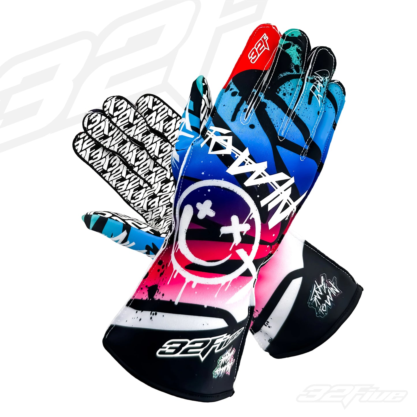 Handschuhe - blau/pink