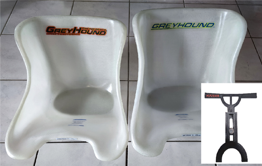Kartsitz Greyhound RACING SEAT, R1 EXTRA SOFT inkl. Sitzeinbauhile