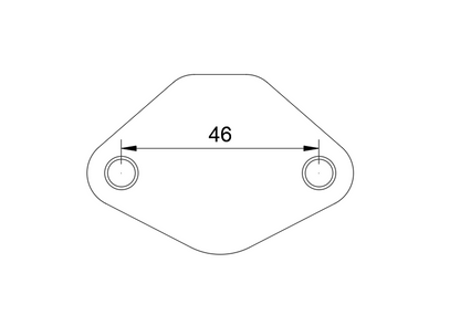 Vergaserflansch Deckel Alu
